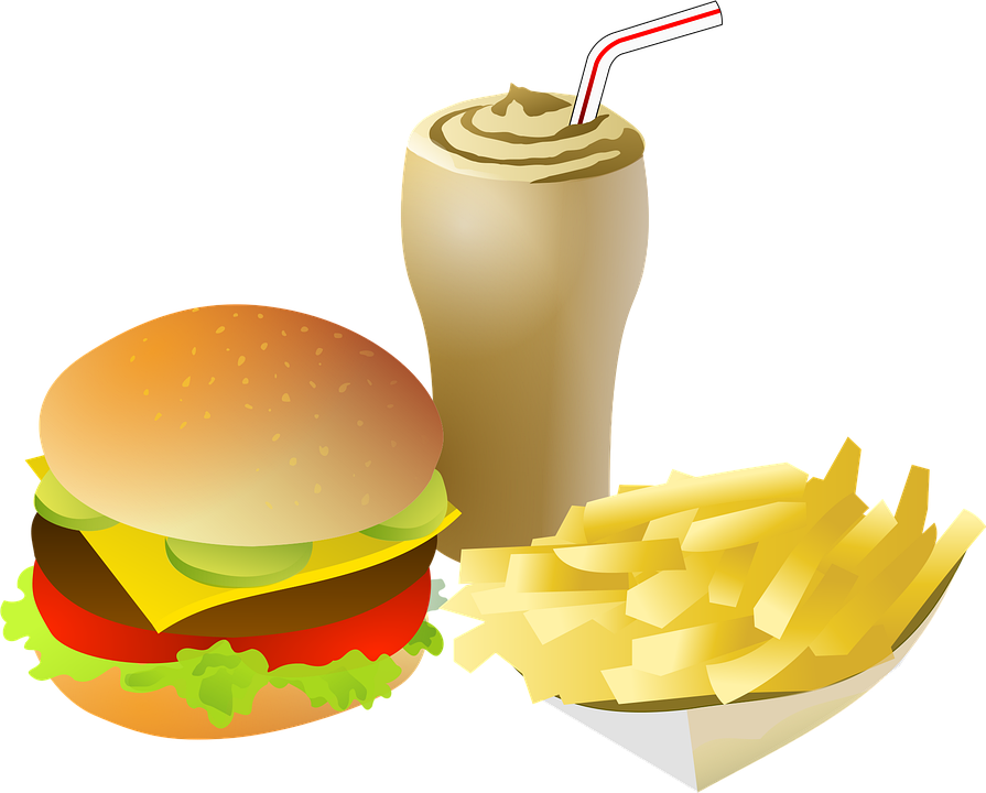 Cheeseburger Drink Fries · Free vector graphic on Pixabay