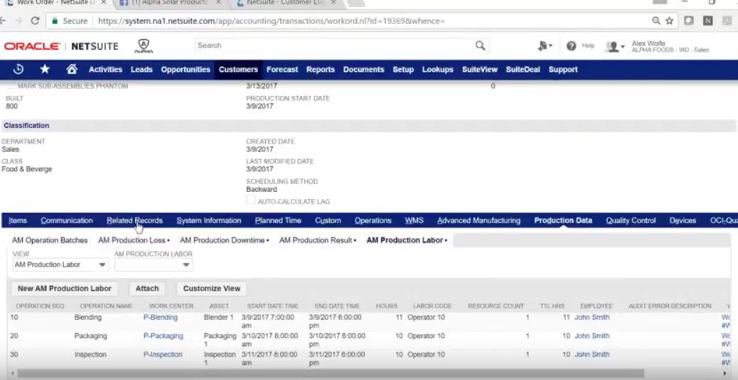 Netsuite for food and beverage