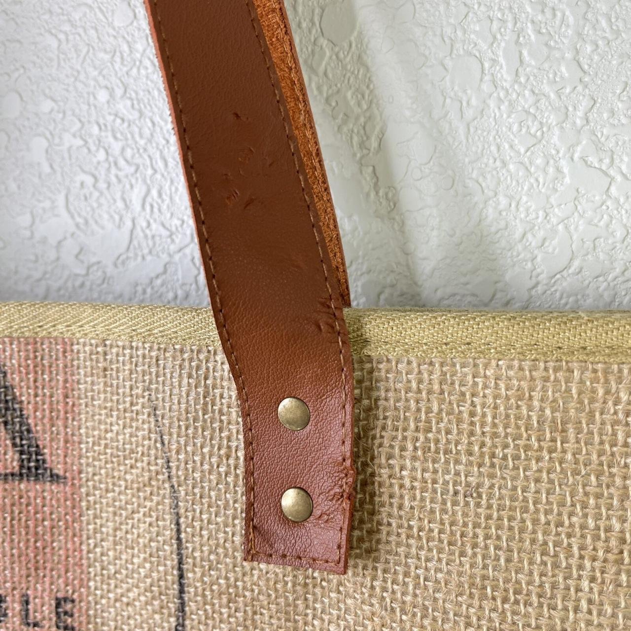 Nespresso Jute Tote Bag Shopper Faux Leather Handles … - Gem